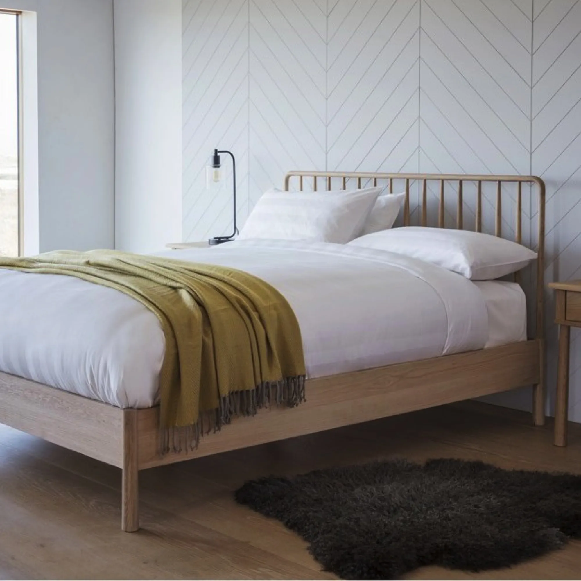Wycombe Spindle Oak Bed Frame
